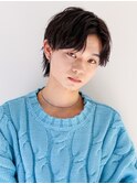 【Gallica】濡れ感束感スパイラルパーマ/黒髮ウルフマッシュ