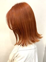 メル ヨコハマ(MeL)&nbsp;外ハネミディアムアプリコットオレンジ