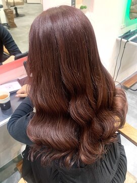 クレ(CLE) 星川指名限定 ブリーチなしピンクブラウン ワインレッドカラー