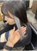 鎖骨ボブ【インナーカラー　ホワイトシルバー】