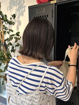 ヲタク(wotaku.) オリーブカラー透明感カラーくすみカラーグレージュ切りっぱなし