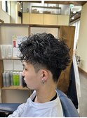 スパイキー無造作パーマ