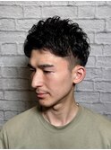 癖毛風パーマ×アップバングショート