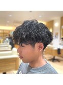 波巻きパーマ