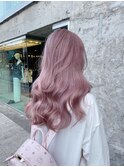 くびれヘアアプリコットオレンジハイライトカラーブルーカラー