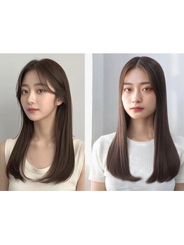 【カット+Premium縮毛矯正+タンパク質補修3stepTr￥12400】町田駅徒歩1分!お悩みの髪も柔らか艶ストレート!