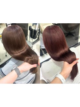 話題のブリーチなしダブルカラーで圧倒的透明感×理想の髪色を手に入れて*ダメージレスなカラーで艶感も◎