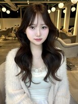 マインバイアフロートギンザ(MYNE by AFLOAT GINZA)&nbsp;レイヤーカット/顔周りカット/ココアブラウン/韓国ヘア