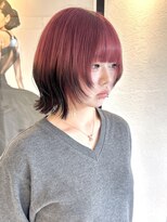 ヴィア 京都烏丸(Via)&nbsp;ルーツカラー/ピンク/ピンクルーツ/レイヤーボブ/ミニウルフ