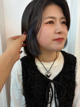 ヘアーデザイン シュシュ(hair design Chou Chou by Yone) インナーカラー/イヤリングカラー/レイヤーボブ/20代30代