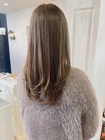 キャアリー(Caary) 福山美容室caaryレイヤーロング髪質改善グレージュ30代40代50代