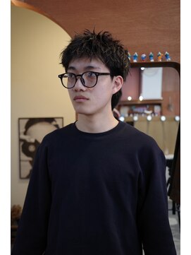 エディ(Edy) メンズスパイキーショート刈り上げツイストピンパーマ眉毛カット