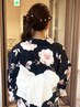 【お祭りに♪浴衣はこちら】着付け×ヘアセット×フルメイク込み ￥11000
