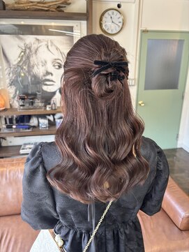 コレット ヘアー 大通(Colette hair) カチモリハーフアップ/ヘアセット/ヘアアレンジ/お呼ばれヘア