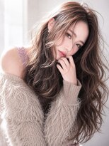 シオン(shion) ロング顔周りレイヤー韓国ヘアオリーブベージュ_F1760