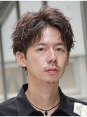 原宿シャドウパーマ無造作パーマラウンドマッシュウルフ刈り上げ