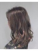  Ail styleミルクティーカラーグレージュハイライトカラー