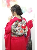 【成人式】モダンルーズなダウンアップシニヨンスタイル♪