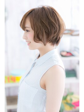 ヘアアンドビューティー ミック(Hair & Beauty miq) やわふわ質感♪前下がりアシメショートa