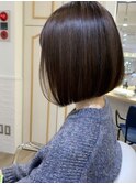 シンプルボブ　朝楽スタイリングショートボブ