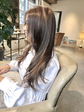 パーク(PARK) 大人可愛いロングレイヤーラベンダーグレージュ