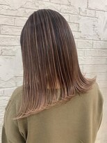 プライズ 池袋店(prize)&nbsp;バレイヤージュ切りっぱなしロングボブ外国人ヘア2154