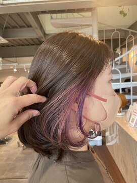アミィヘアー アネックス(Ami Hair annex) インナーパープル×ナチュラルボブ
