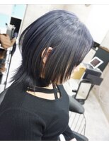 ヘアテリア リュウ 大塚(hair teria ryu) ウルフカット×ネイビーブルー