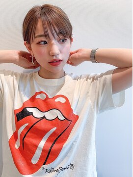 ロンドエニカ 大宮(Lond enika) 斜めバンググレージュカラーシルキーべジュマッシュパーマ[大宮]