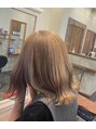 ラフィス ヘアー リアン 西宮北口店(La fith hair lien)&nbsp;★ミルクティーベージュカラー      ワンブリーチでできるカラー