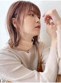 【tricca代官山】外ハネボブ/ロブ/ピンクベージュ