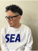 アップバングパーマスタイル