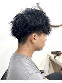ツイストスパイラルパーマメンズマッシュ波巻きパーマ　奥東巧真