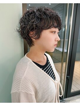 ホロ(hollo) マッシュショートパーマデジタルパーマプードルパーマ