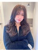 ◎韓国ヘアー顔周りレイヤーおくれ毛前髪名古屋名駅ダブルカラー