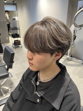 テクト バイアッシュ 吉祥寺店(Tect by Ash) 毛流れショートマッシュ1回ブリーチシルバーグレージュ