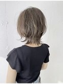ハイライトグレージュ×ネオウルフボブウルフ　ウルフカット