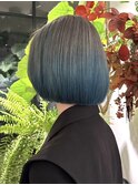 ショートボブミニボブグラデーションボブブルーグラデーション