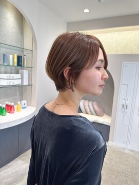 アールヘアーデザイン 藤が丘(r hair design) 小顔見せショートベージュカラーブリーチしない透明感カラー