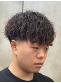 ローフェード×ツイストパーマ