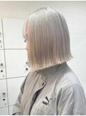 シルバーアッシュ/切りっぱなしボブ