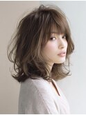 アプリコットオレンジハイライトカラーサーフカール夏くびれヘア