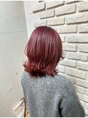 ホワイトグレージュ ミニウルフ &nbsp;チェリーレッド