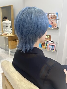 オーセンヘア(AUTHEN.HAIR) ブリーチ2回★ スカイブルー