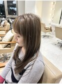 白髪ぼかしハイライト×透明感ベージュ