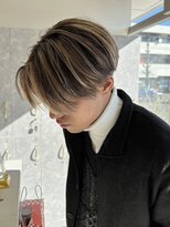 ヘアメイク アース 本庄早稲田店(HAIR & MAKE EARTH)&nbsp;センターパート_韓国ヘア_ハイライト_メンズ