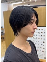 メンズヘア ガーデン 銀座(Men's hair GARDEN)&nbsp;黒髪ウルフセンターパート