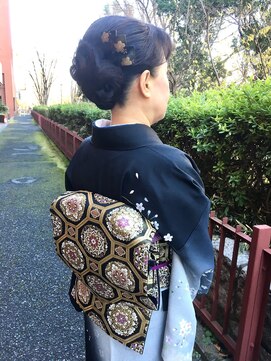 ヘアーアンドメイクボーノ(Hair & Make Buono) お出かけ着付け・ヘアセット　カールシニヨン