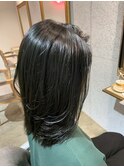 レイヤーカットブルーブラック『倉敷美容室』『NABLA』