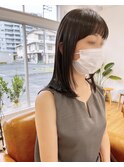 ロブ。暗髪。艶髪。